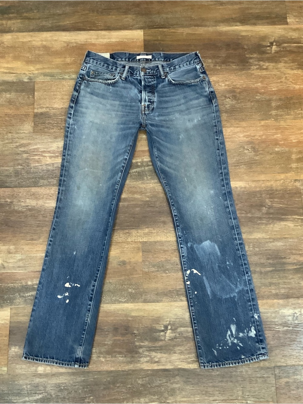 Abercrombie & Fitch Paint Splatter Distressed Bootcut Jeans 32